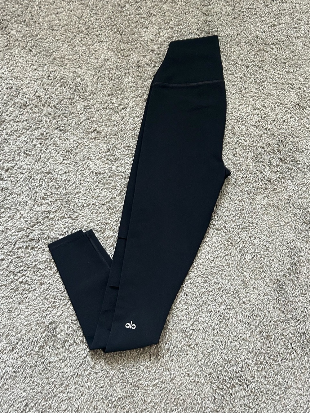 ALO Yoga Kids Black High-Rise Performance Leggings